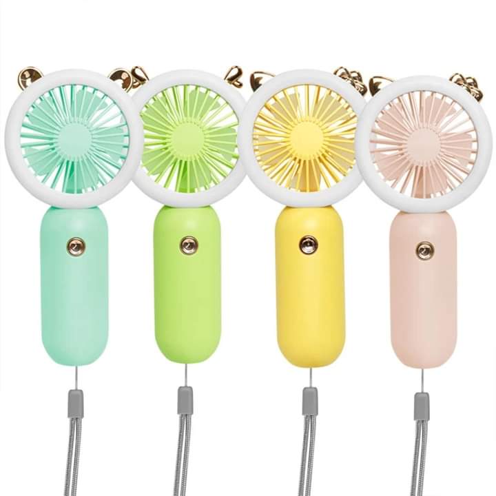 Portable led light fan rechargeable fan with led light Myle Cart