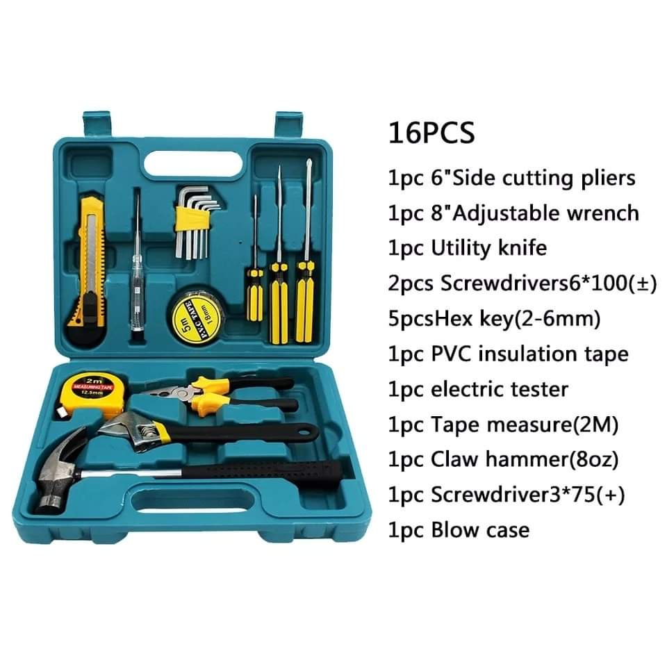 Home Tool Kit - 16 Pieces home tools Myle Cart