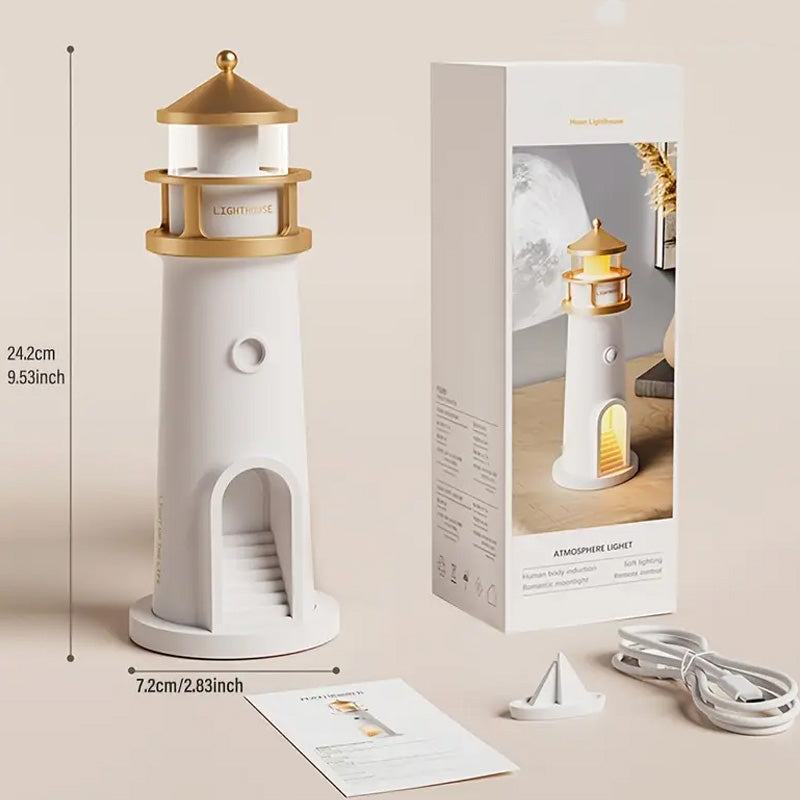 Lighthouse Moon Projector & Ambient Night Lamp