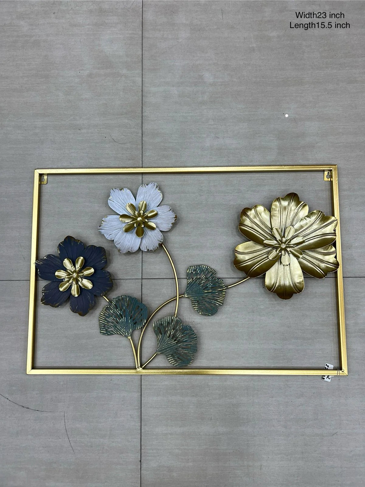 3D Metal Flower Frame Wall Art