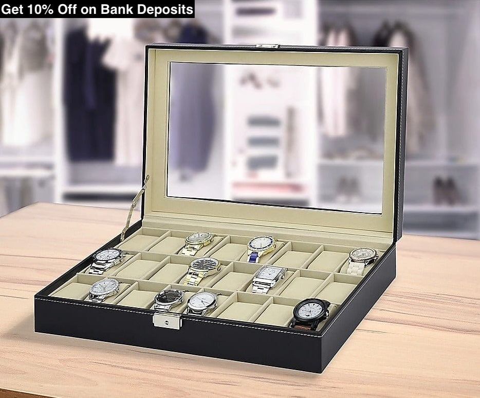 Watch and Jewellery organzier in best quality leather material.