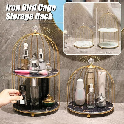 Nordic Style Bird Cage Makeup Storage Rack | Organizer