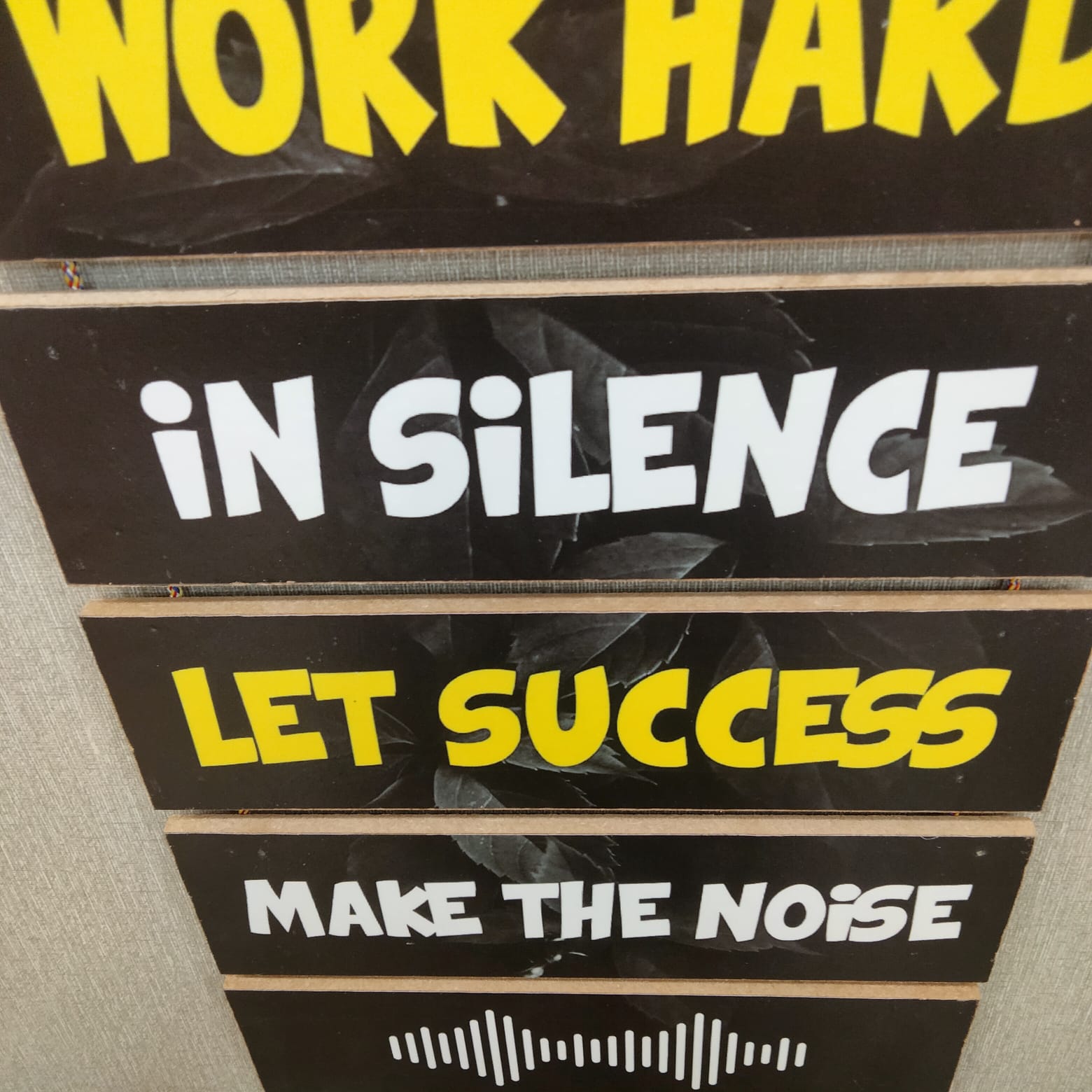 Work hard for success - motivational 6 step hanging - wall decoration quotes