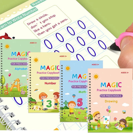 Kids learning Magic book for practice (Set of 4 Books) Myle Cart