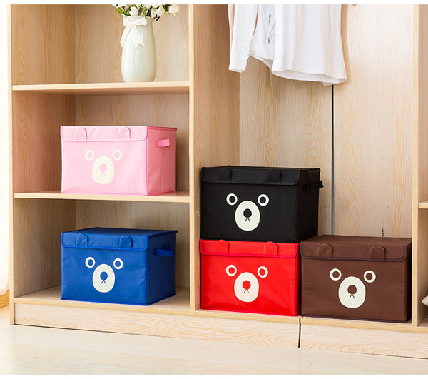 Cloth Cartoon Bear Storage Box Myle Cart