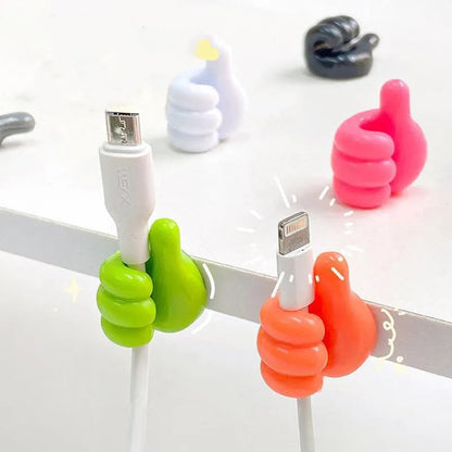 Pack of 10 pieces Thumb mini cable organizer silicon USB cable management multi purpose thumb holder Myle Cart