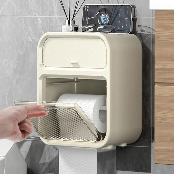 Wall mounted tissue holder and storage organizer Myle Cart