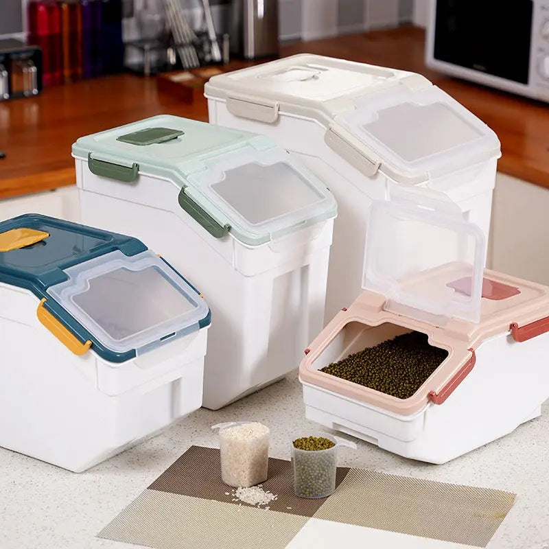 Kitchen storage organizer for rice and floor Myle Cart