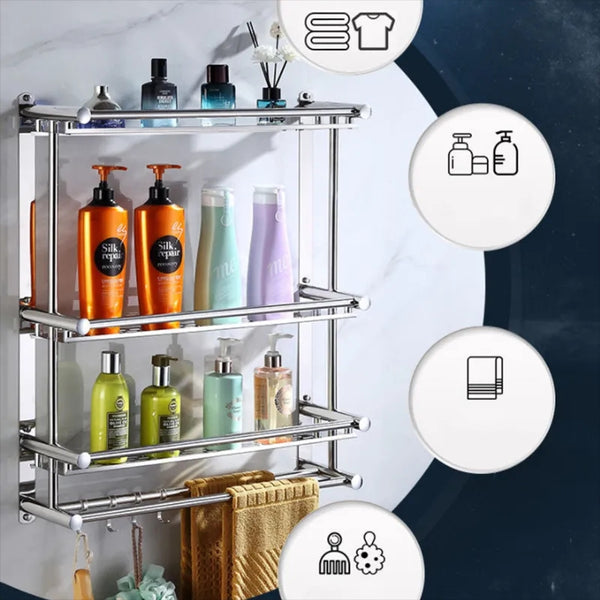 Multipurpose 3 Layer Steel Shelf Rack Myle Cart