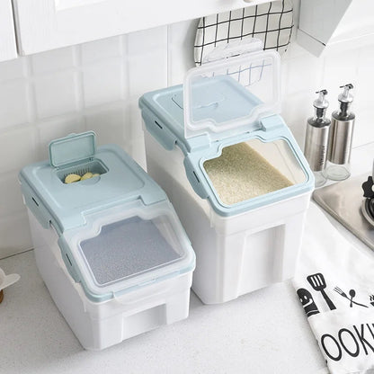 Kitchen storage organizer for rice and floor Myle Cart