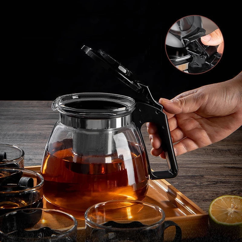 Heat Resistant Glass Teapot With Cups Myle Cart