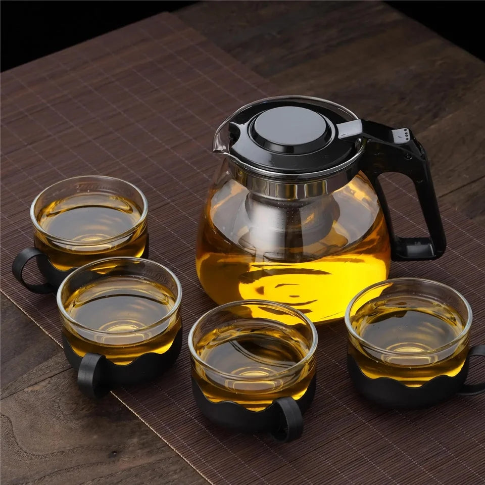 Heat Resistant Glass Teapot With Cups Myle Cart