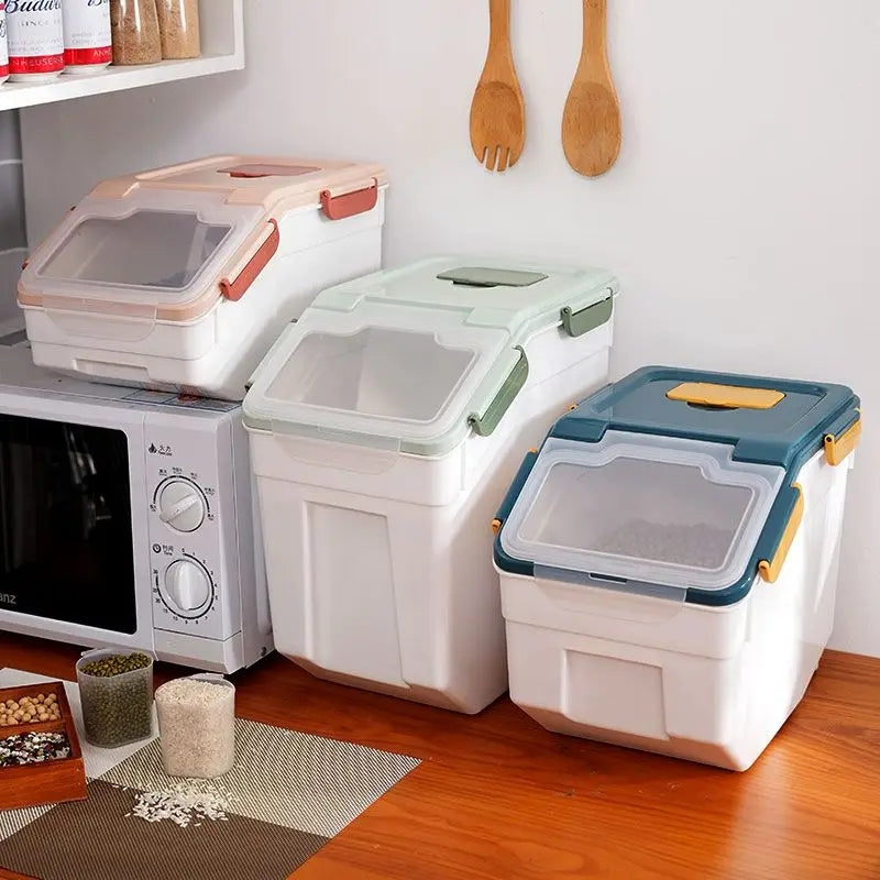 Kitchen storage organizer for rice and floor Myle Cart