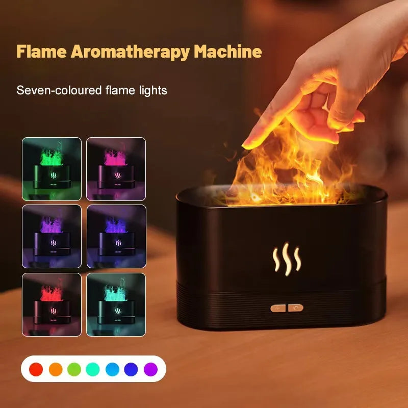 Flame Humidifier and Aroma Diffuser With RGB colors Myle Cart