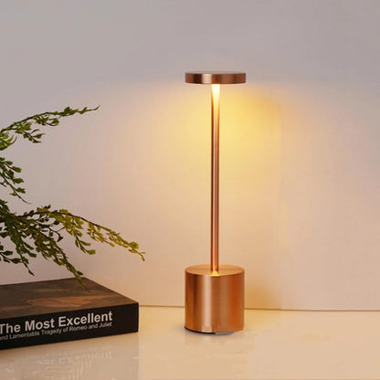 Classic metal touch sensor LED table lamp rechargeable gold finish