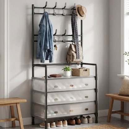 Multi-Layer Dustproof Shoe Rack — Space-Saving Home Organizer