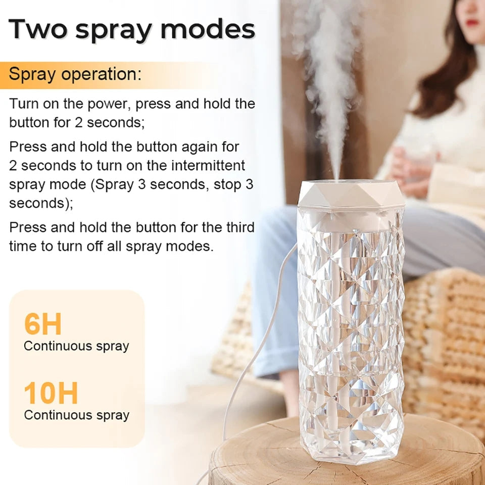 7-Color Light changing Cool Mist Humidifier - 1000 Ml room diffuser Myle Cart