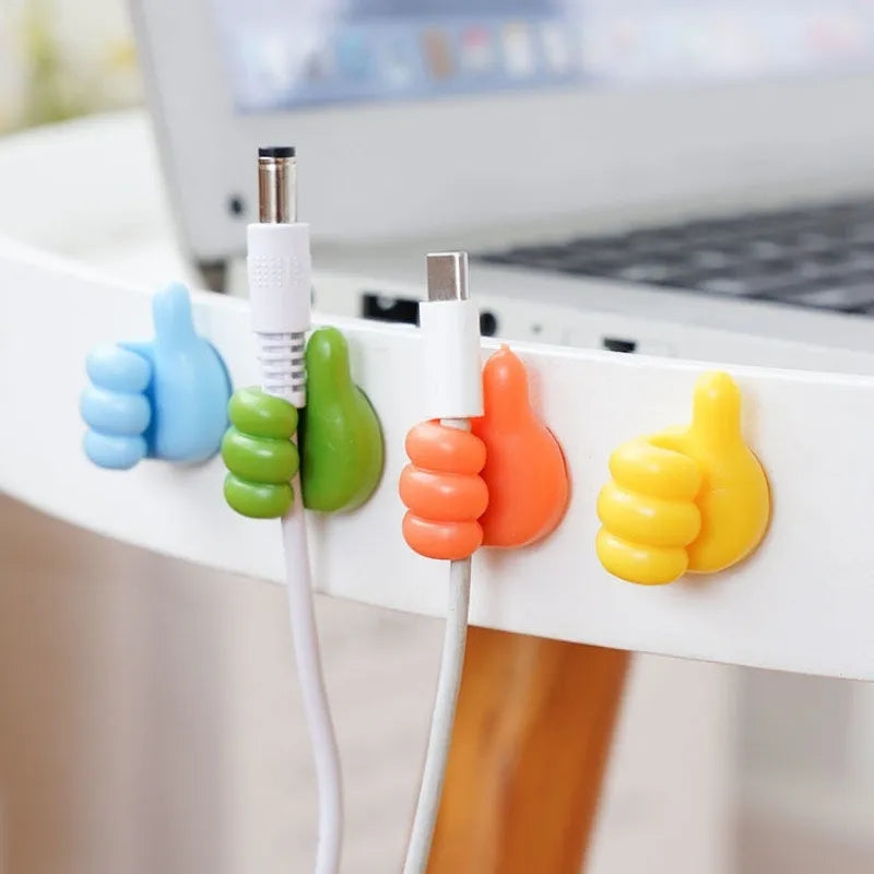 Pack of 10 pieces Thumb mini cable organizer silicon USB cable management multi purpose thumb holder Myle Cart