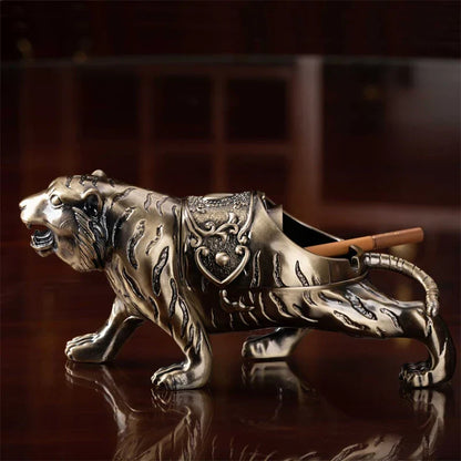 Creative Ashtray, Anti Fly ash Tiger Style Ashtray with lid Home Living Room Office Decoration Ornaments Myle Cart