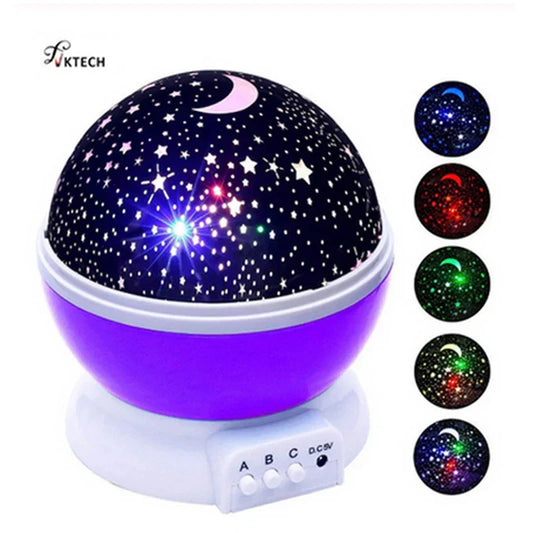 LED Rotating Night Light Projector Starry Sky Star Master Children Kids Sleep Romantic LED USB Projector Lamp Child Gifts Myle Cart