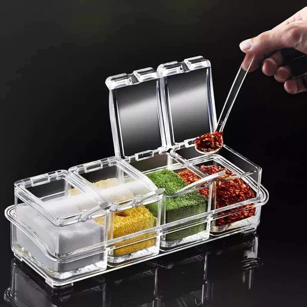 Acrylic high quality 4 grid spices rack Myle Cart