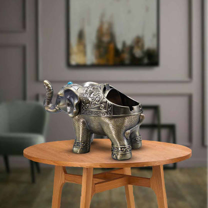 Elephant Ashtray With Cover Stainless Steel Windproof Ashtray For Outdoor Ashtray, Home, Office Decoration Myle Cart