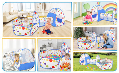 3-in-1 Kids Playhouse Tunnel Tent Pakistan | Indoor Outdoor Play Tent