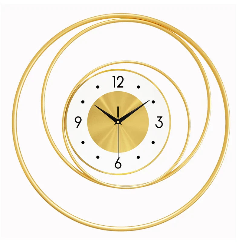 Imported Metallic Orbial look Golden wall Clock Myle Cart