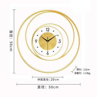 Imported Metallic Orbial look Golden wall Clock Myle Cart