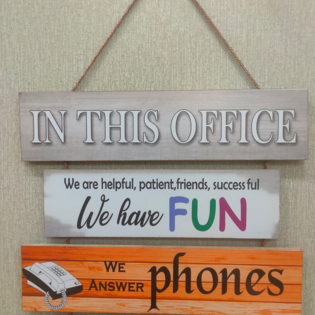 Office related wall hanging - wall decoration quotes