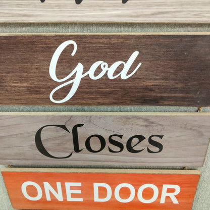 When God Closes one Door Motivational Islamic Hanging - wall decoration quotes