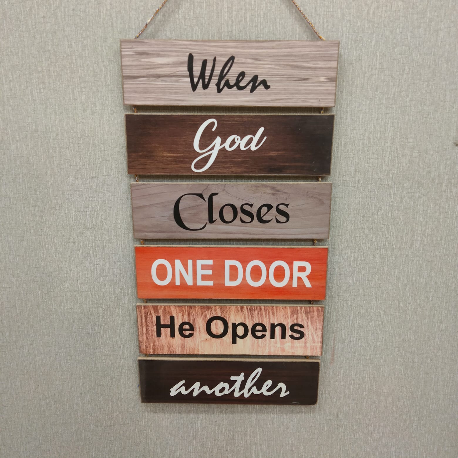 When God Closes one Door Motivational Islamic Hanging - wall decoration quotes