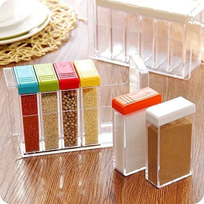 Transparenr spice jar set. Myle Cart