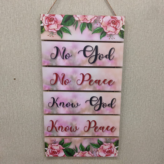 Faith in God wooden hanging - wall decoration hanging