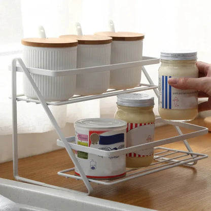 Double layer shelf rack - Two layer kitchen rack Myle Cart