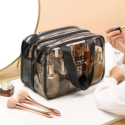 Stylish Dual-Zip Cosmetic Storage Bag