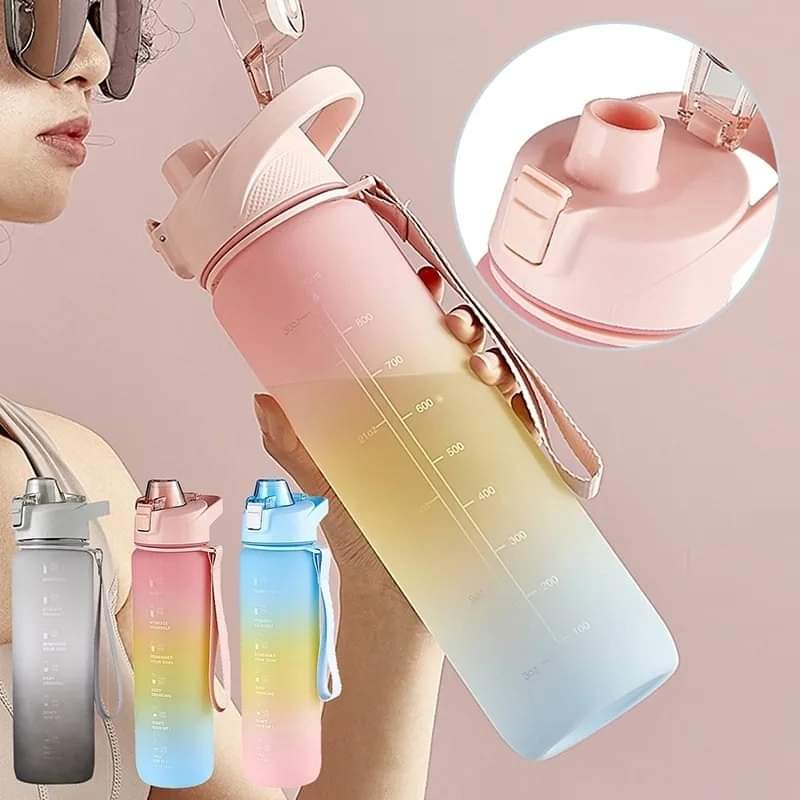 1000ML Colorful Radiant Water Bottle Myle Cart