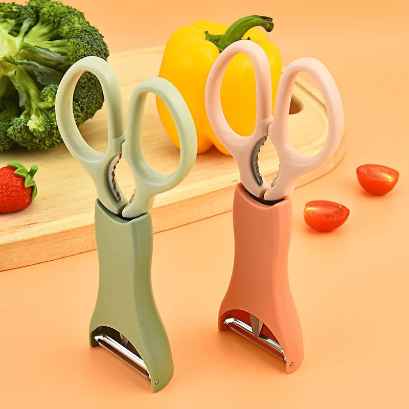 Stainless Steel Scissors and peeler set Myle Cart