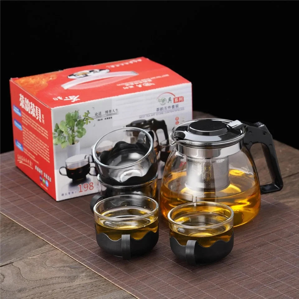 Heat Resistant Glass Teapot With Cups Myle Cart