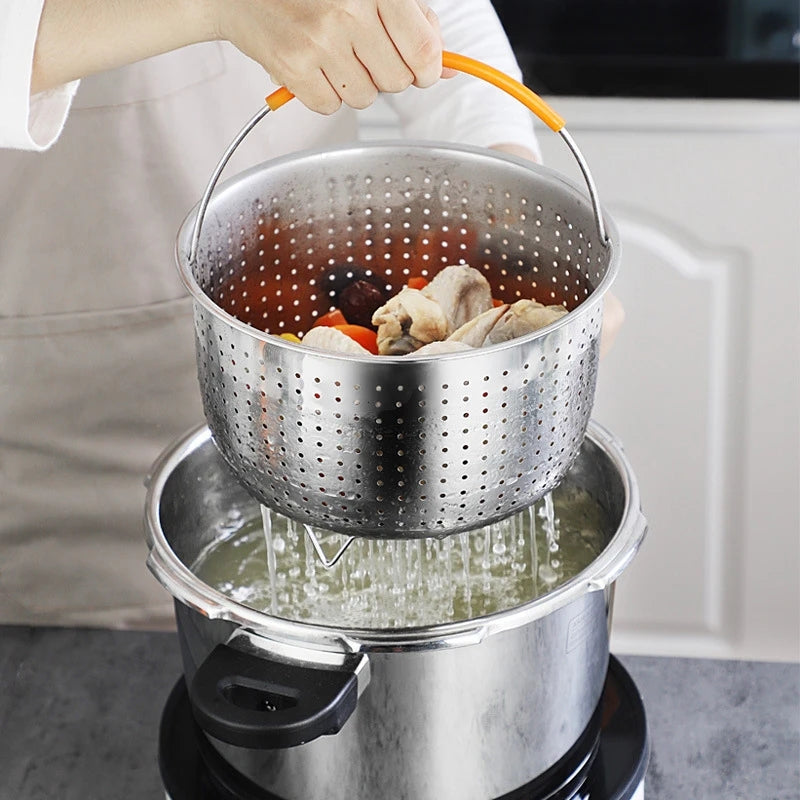 Stainless Steel Steamer And Frying Basket. Myle Cart