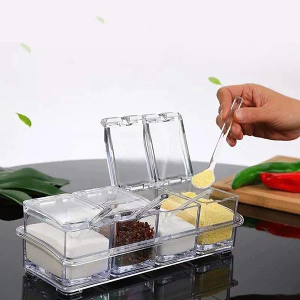 Acrylic high quality 4 grid spices rack Myle Cart