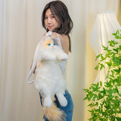Realistic Cat Crossbody Bag — Cute Faux Fur Animal Purse