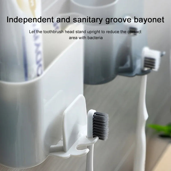 Wall mounted bathroom organizer for tooth paste and tooth brush Myle Cart