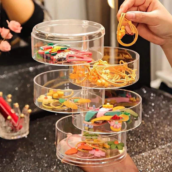 Multi Purpose layer jewellery organizer - Acrylic rotating organizer Myle Cart