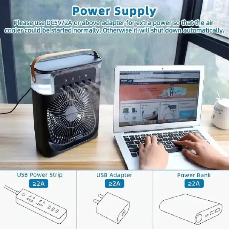 USB rechargeable portable fan summer cooling Pakistan