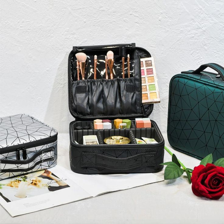 Premium makeup bag double layer multiple colors Pakistan