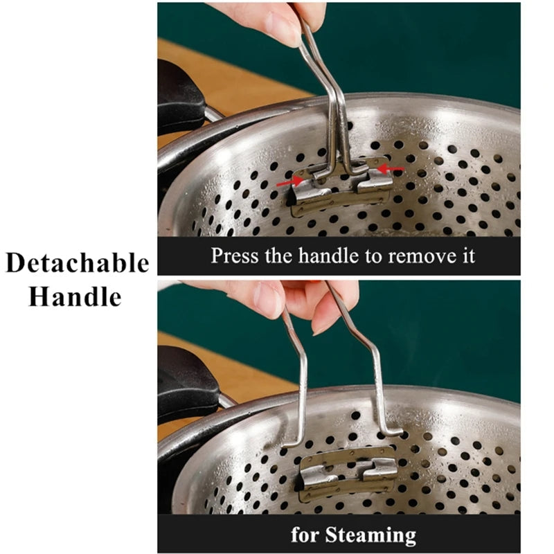 Stainless Steel Steamer And Frying Basket. Myle Cart