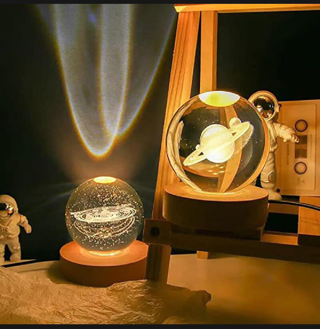 LED Night Light Milky Way Galaxy Solar System Crystal Ball Children Night Lamp Bedroom Ambient Light Creative Gift Night Light