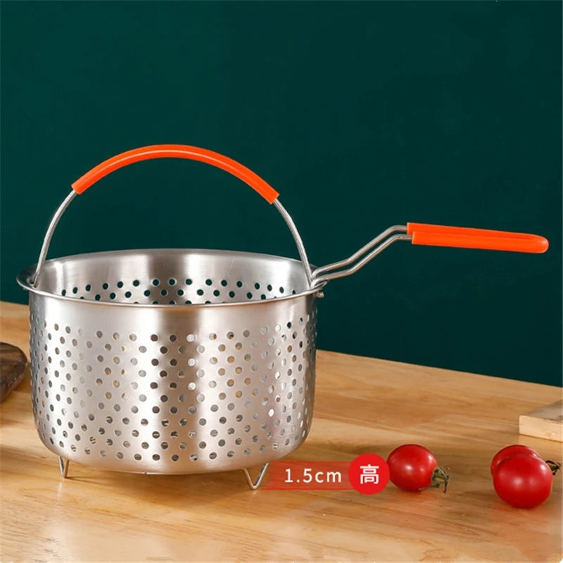 Stainless Steel Steamer And Frying Basket. Myle Cart