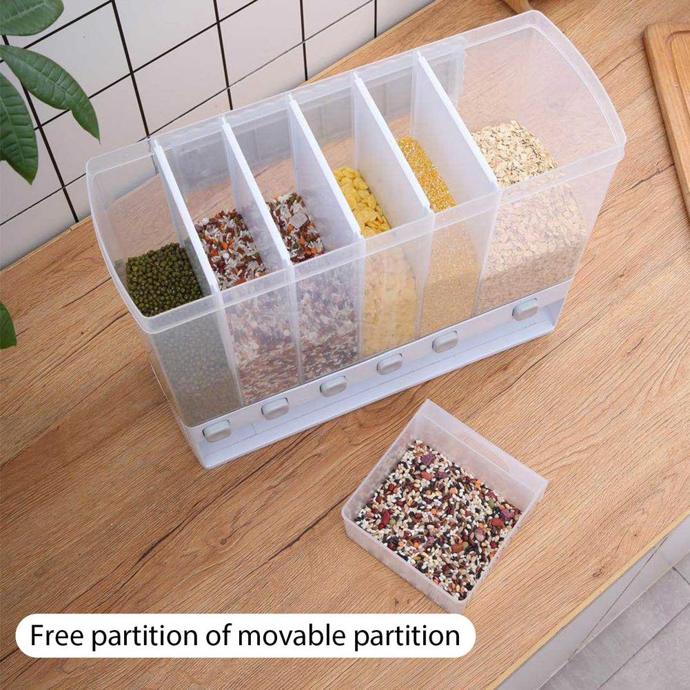 Grains and rice 10Kg wall mounted home sealed rice and grains storage container fine quality dry foods and cereal dispenser container Myle Cart